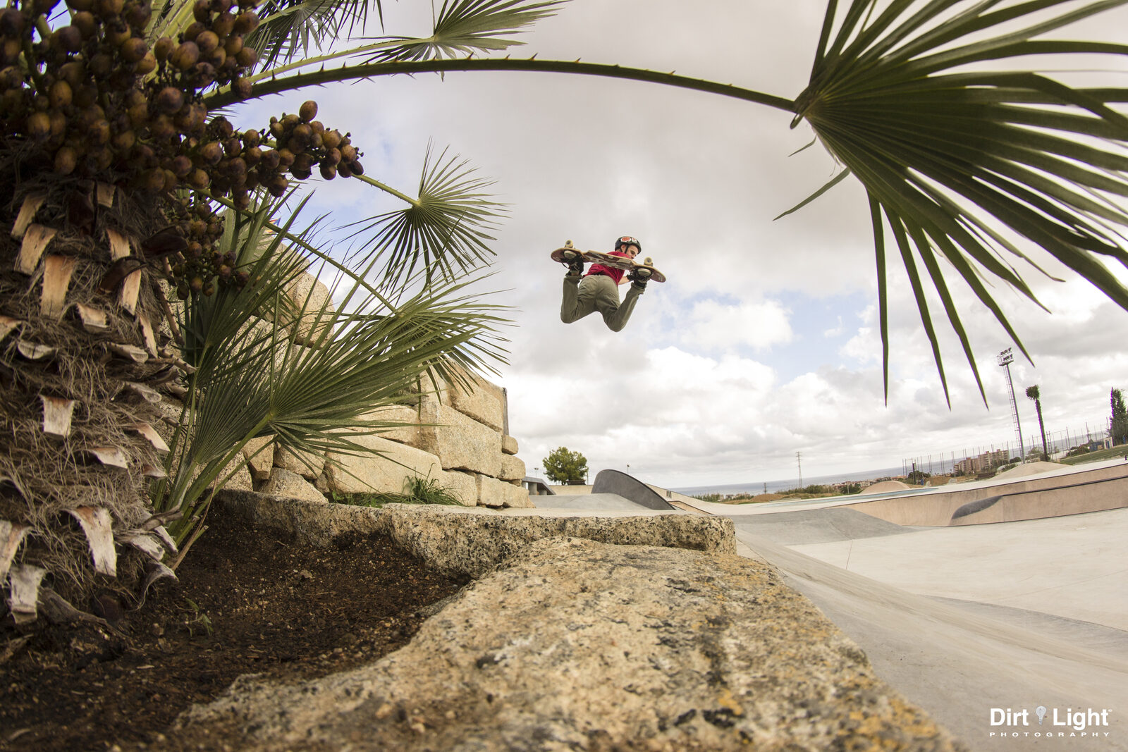 Riders on the jumps at La Poma