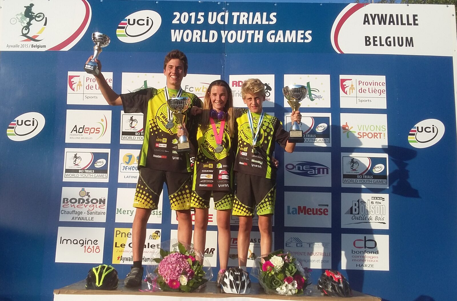 Podium at the UCI Trials World Youth Games