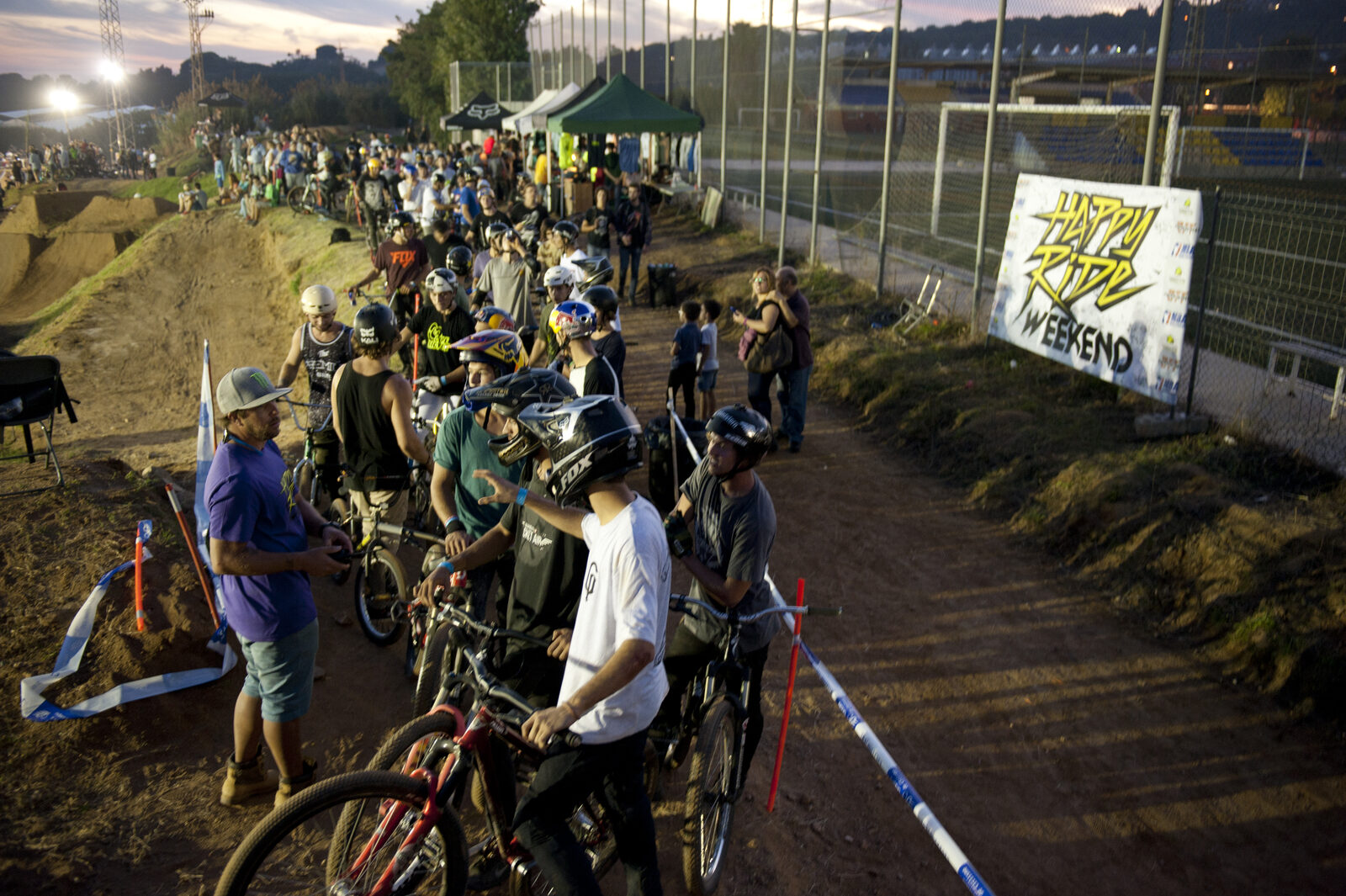 Riders waiting for their run at Happy Ride Weekend