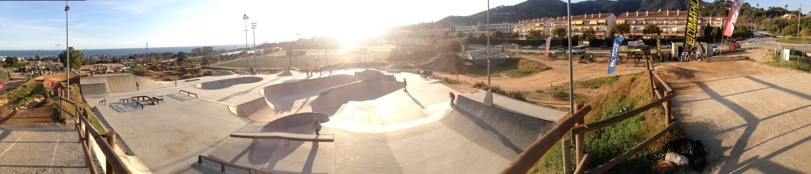 The concrete skatepark
