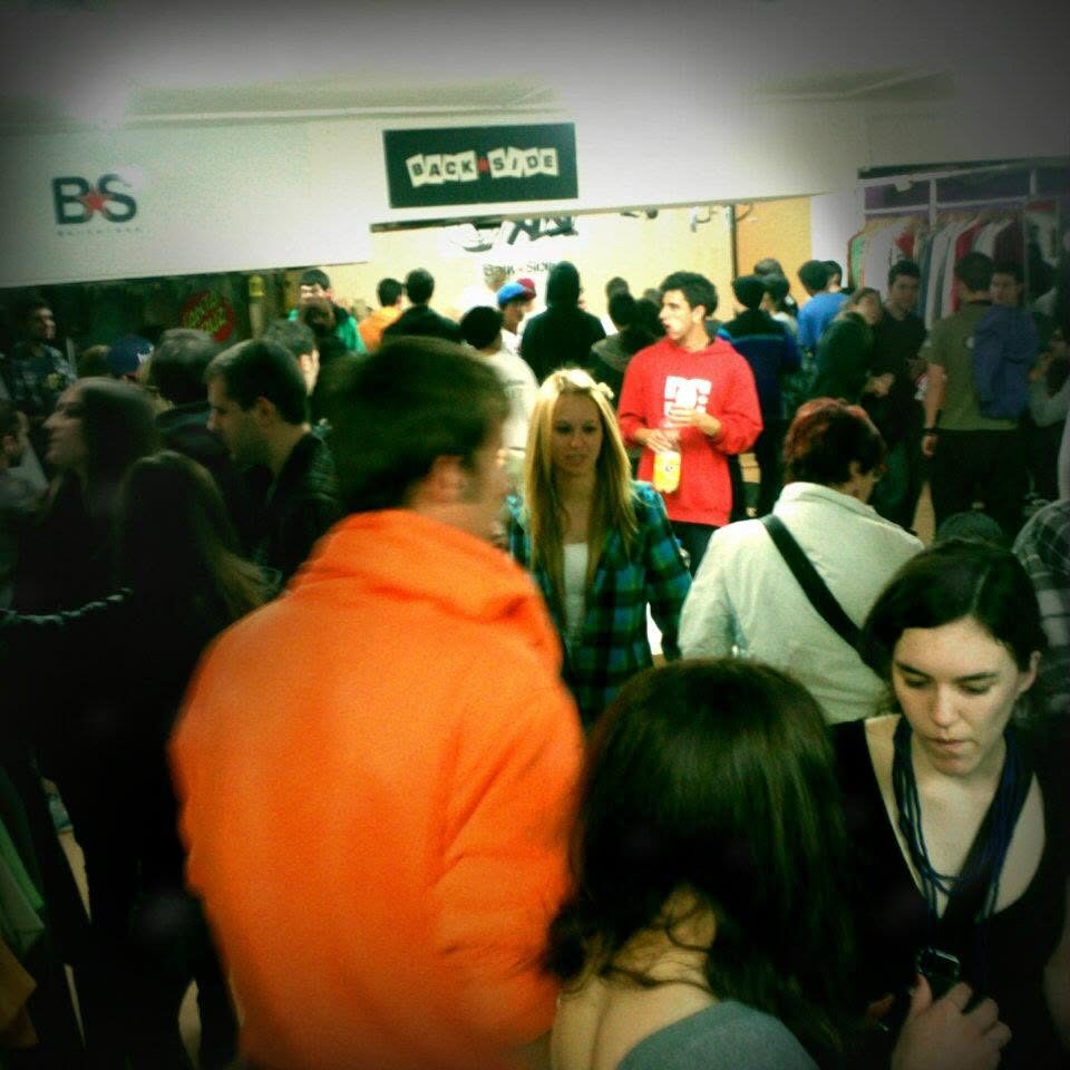 The shop packed with people at an opening event