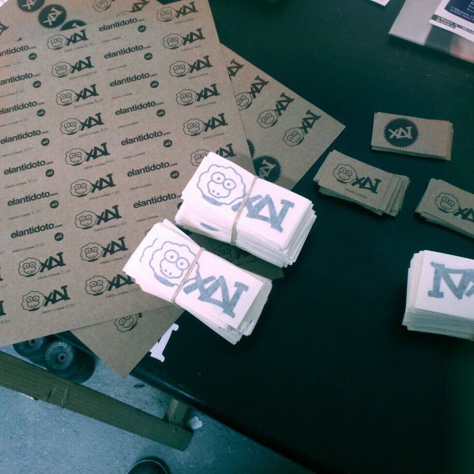 Bundles of XAI stickers and printed sheets for a numbered limited edition with elantidoto.com